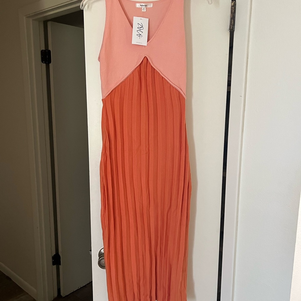 NOR Women's Pink and Orange Dress